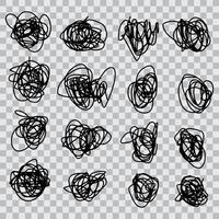 Abstract scribble, hand drawn of tangle scrawl sketch. Vector illustration