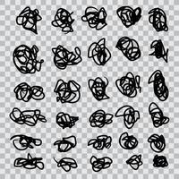 Abstract scribble, hand drawn of tangle scrawl sketch. Vector illustration