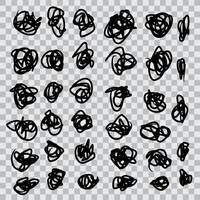 Abstract scribble, hand drawn of tangle scrawl sketch. Vector illustration