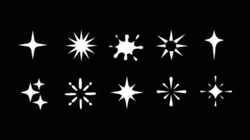 Abstract Blinking Star Element Collection vector