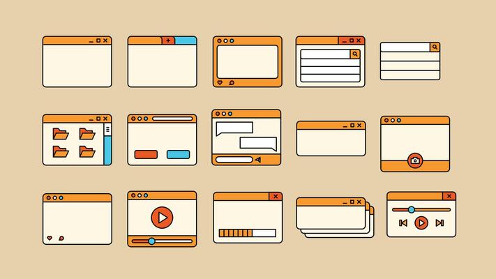 Neo Brutalism UI Element Collection
