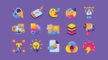 Colorful Graphic Design Illustration Collection vector