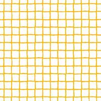 Ink doodle check lines seamless pattern. Vector hand drawn wave line with pen for sheet of paper. Orange lines. Repeat the background for the fabric