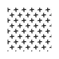 Vector seamless pattern with drawn crosses on a transparent background.