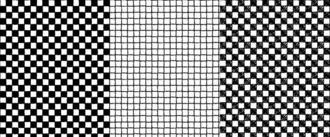 Set of cell patterns, seamless pattern popular grid pattern print on wall or tablecloth. Vector graphics for textiles and paper
