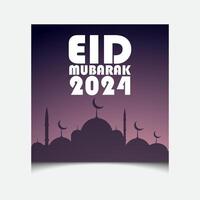 mínimo creativo próximo eid Alabama fitr social medios de comunicación enviar diseño en 2024, eid enviar diseño, islámico festival día vector