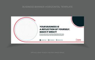 Business Horizontal Banner Template Design with Image Space Template vector