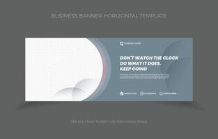 Business Horizontal Banner Template Design with Image Space Template vector