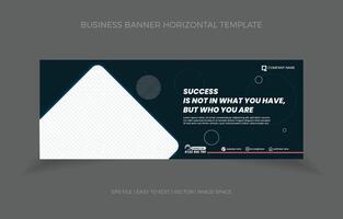 Business Horizontal Banner Template Design with Image Space Template vector