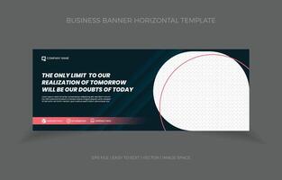 Business Horizontal Banner Template Design with Image Space Template vector