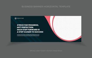 Business Horizontal Banner Template Design with Image Space Template vector