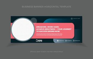 Business Horizontal Banner Template Design with Image Space Template vector