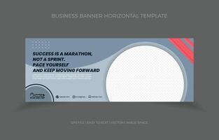 Business Horizontal Banner Template Design with Image Space Template vector