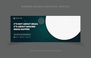 Business Horizontal Banner Template Design with Image Space Template vector