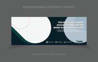 Business Horizontal Banner Template Design with Image Space Template vector