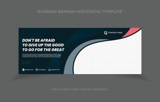 Business Horizontal Banner Template Design with Image Space Template vector