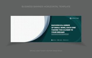 Business Horizontal Banner Template Design with Image Space Template vector