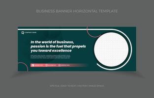 Business Horizontal Banner Template Design with Image Space Template vector