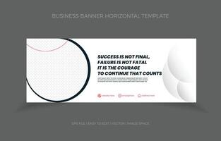 Business Horizontal Banner Template Design with Image Space Template vector