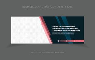 Business Horizontal Banner Template Design with Image Space Template vector