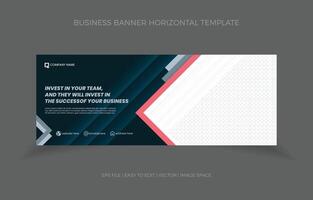 Business Horizontal Banner Template Design with Image Space Template vector