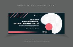 Business Horizontal Banner Template Design with Image Space Template vector