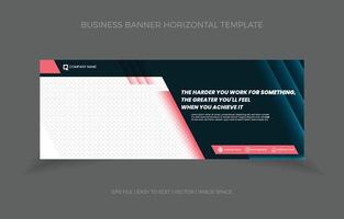 Business Horizontal Banner Template Design with Image Space Template vector