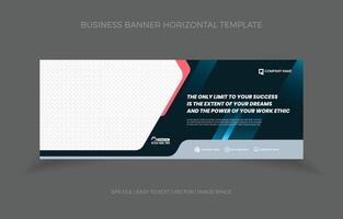 Business Horizontal Banner Template Design with Image Space Template vector