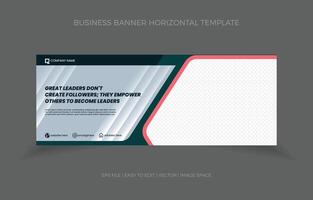 Business Horizontal Banner Template Design with Image Space Template vector