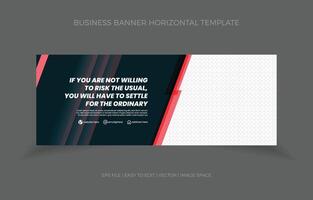 Business Horizontal Banner Template Design with Image Space Template vector