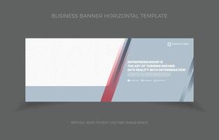 Business Horizontal Banner Template Design with Image Space Template vector