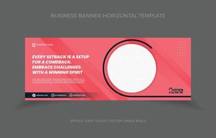 Business Horizontal Banner Template Design with Image Space Template vector