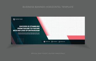 Business Horizontal Banner Template Design with Image Space Template vector