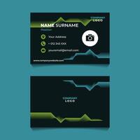 Abstract Line Wave Name Card Design for Business or Company vector