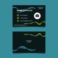 Abstract Line Wave Name Card Design for Business or Company vector