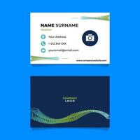 Abstract Diamond Wave Gradation Name Card Design for Business or Company vector