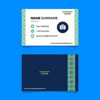 Islamic Ornament Name Card Design for Business or Company vector