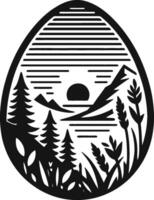 About Easter Egg silhouette vector