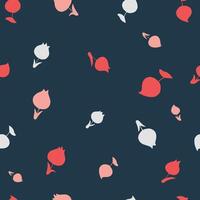 Cute, tulips pattern. Vector seamless pattern, can be used for fabrics, wallpaper, web, scrapbooking, card.