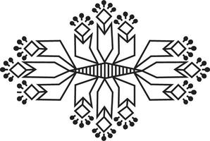 a black and white drawing of a snowflake vector