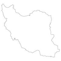 Iran map. Map of Iran in white color vector