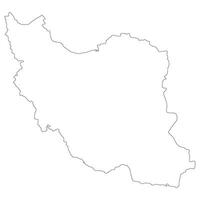 Iran map. Map of Iran in white color vector