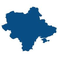 Eastern Europe Map. Map of Eastern Europe in blue color. vector