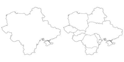 Eastern Europe country Map. Map of Eastern Europe in set white color vector