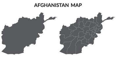 Afghanistan map. Map of Afghanistan in grey set vector