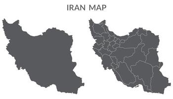 Iran map. Map of Iran in grey set vector