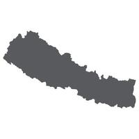 Nepal mapa. mapa de Nepal en gris color vector