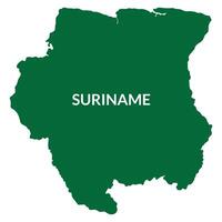 Surinam mapa. mapa de Surinam en verde color vector