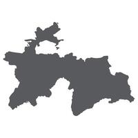 Tajikistan map. Map of Tajikistan in grey color vector