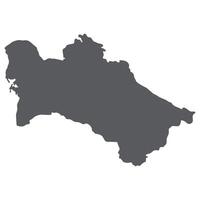 Turkmenistán mapa. mapa de Turkmenistán en gris color vector